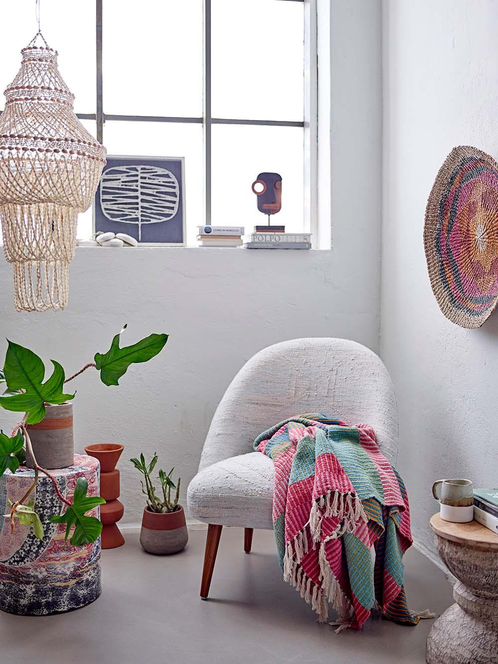 Recycelte Baumwolldecke Isnel Bunt