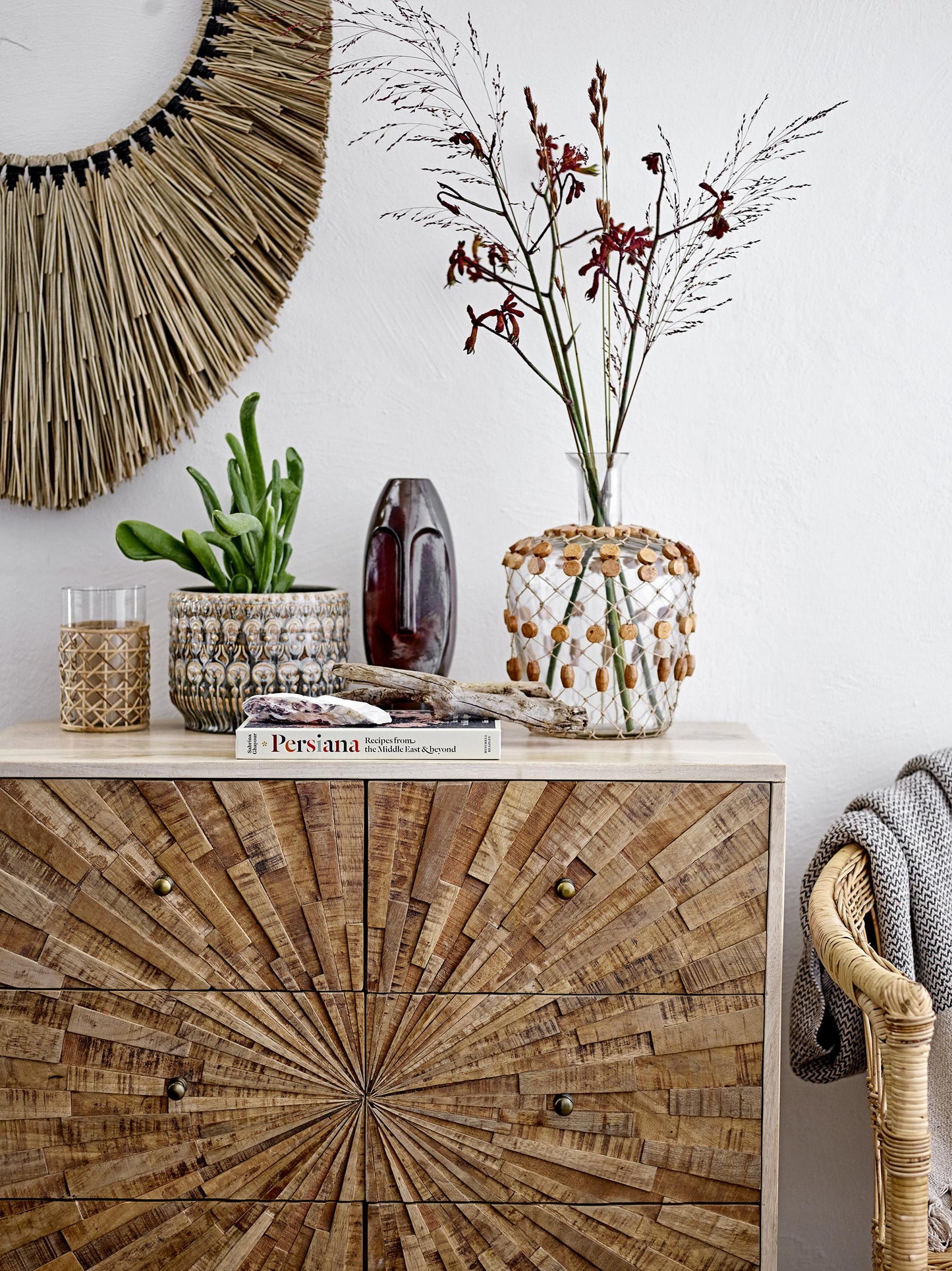 Recycelte Baumwolldecke Matt Grau