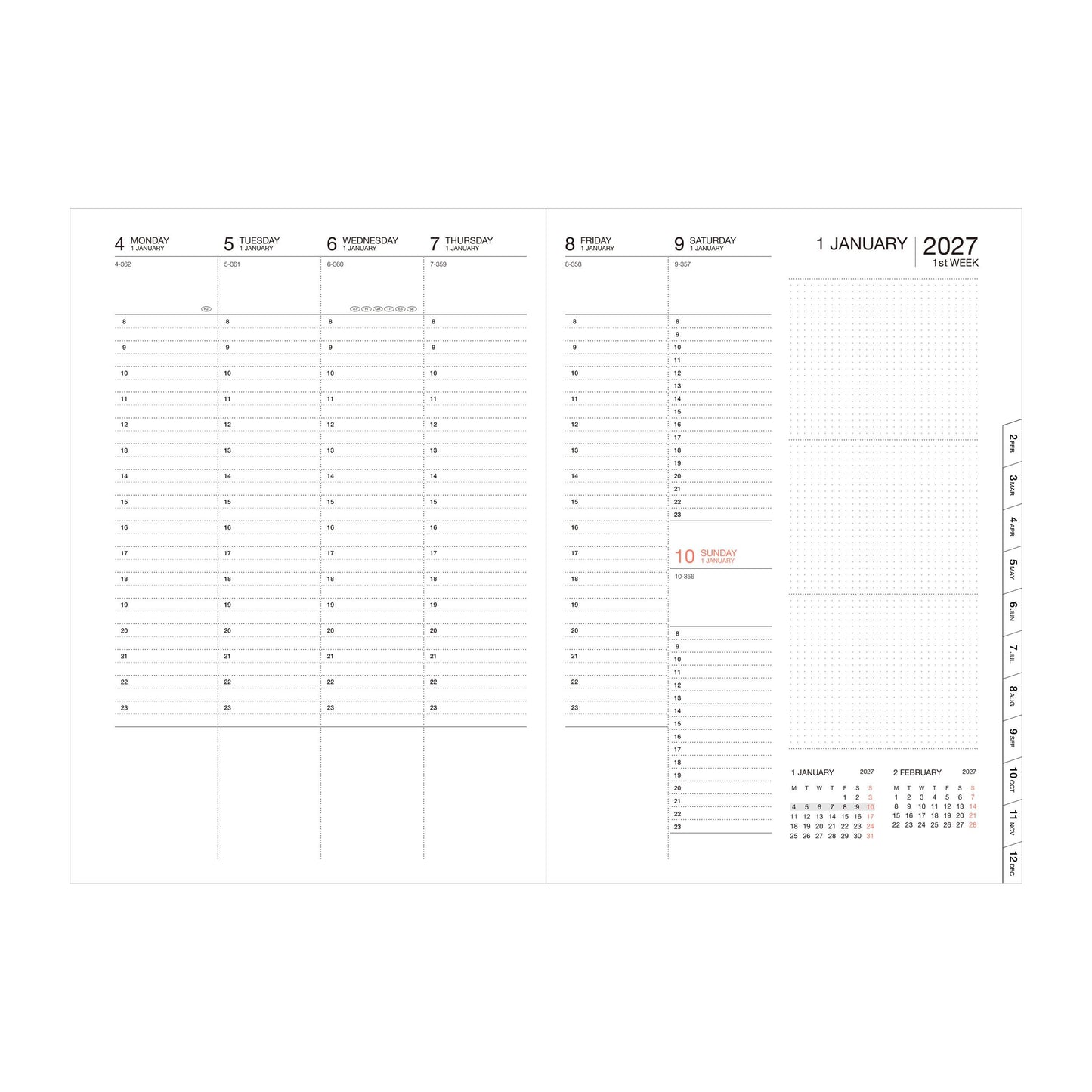 A5 Kalender 2027 PATTERNS, Cat