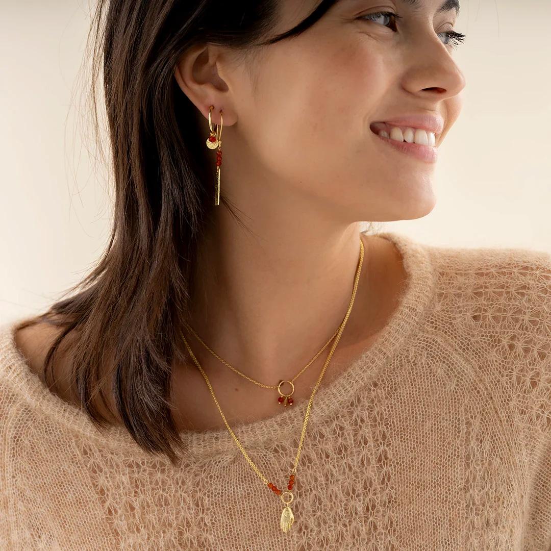 Kette Reliable Karneol Gold