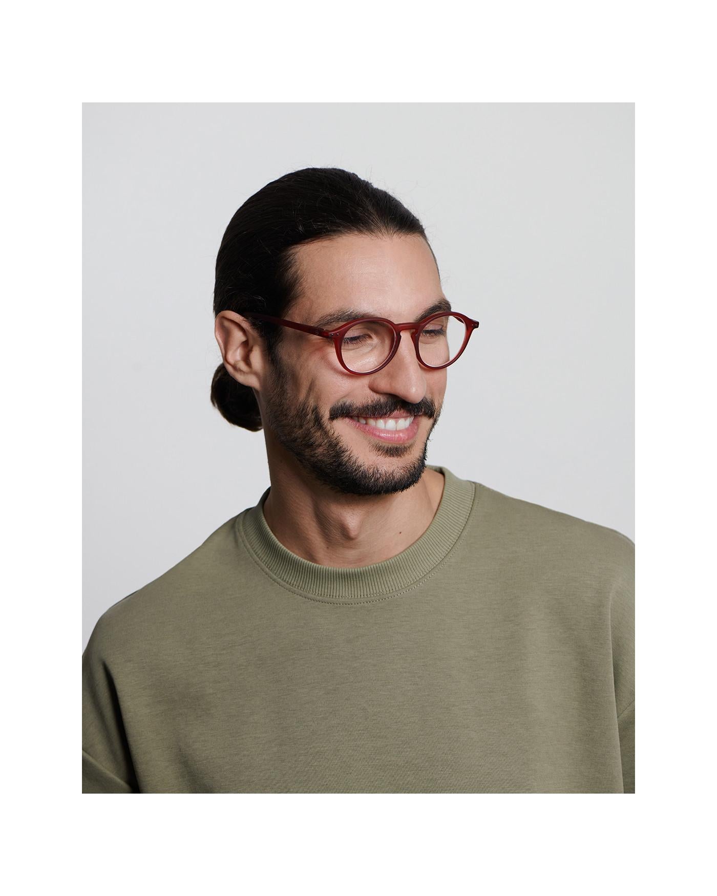 Lesebrille #D Cherry Red +1,50