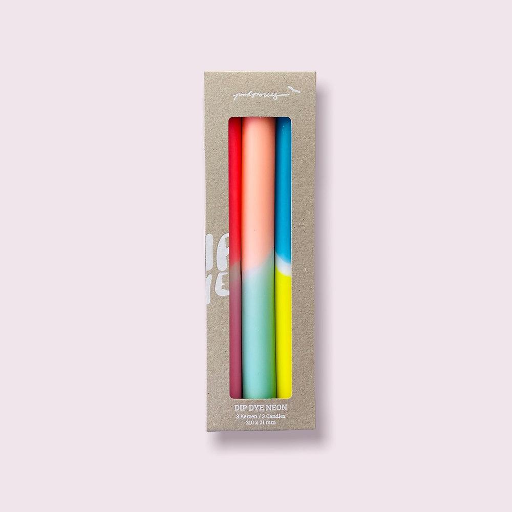 Stabkerzen Dip Dye Neon Lovin´ South Beach