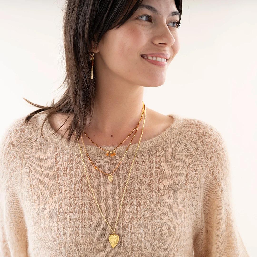 Kette Empathy Karneol Gold