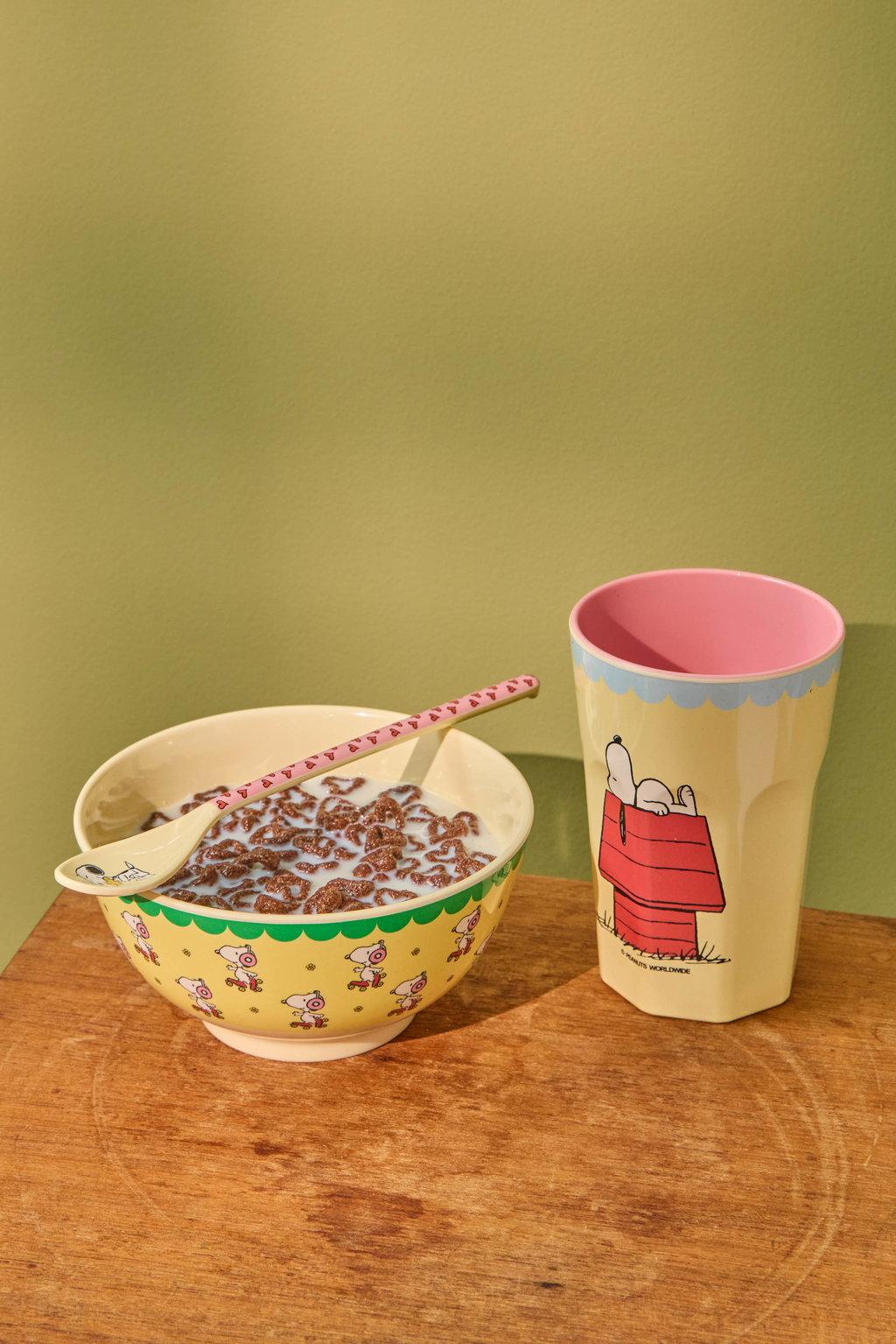 Melamin Latte Cup Snoopy Cream