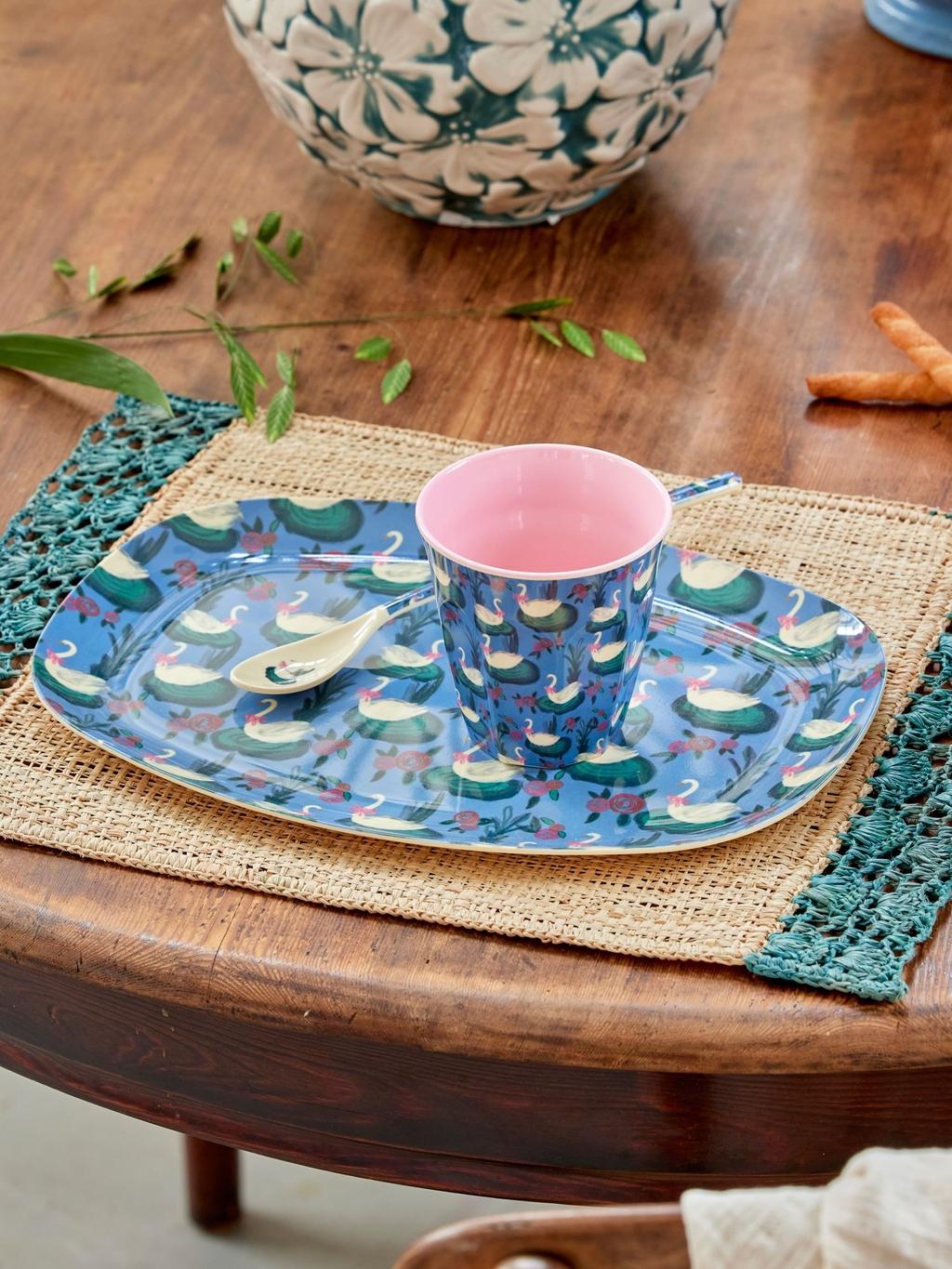 Melamin Servierteller Swan Lake