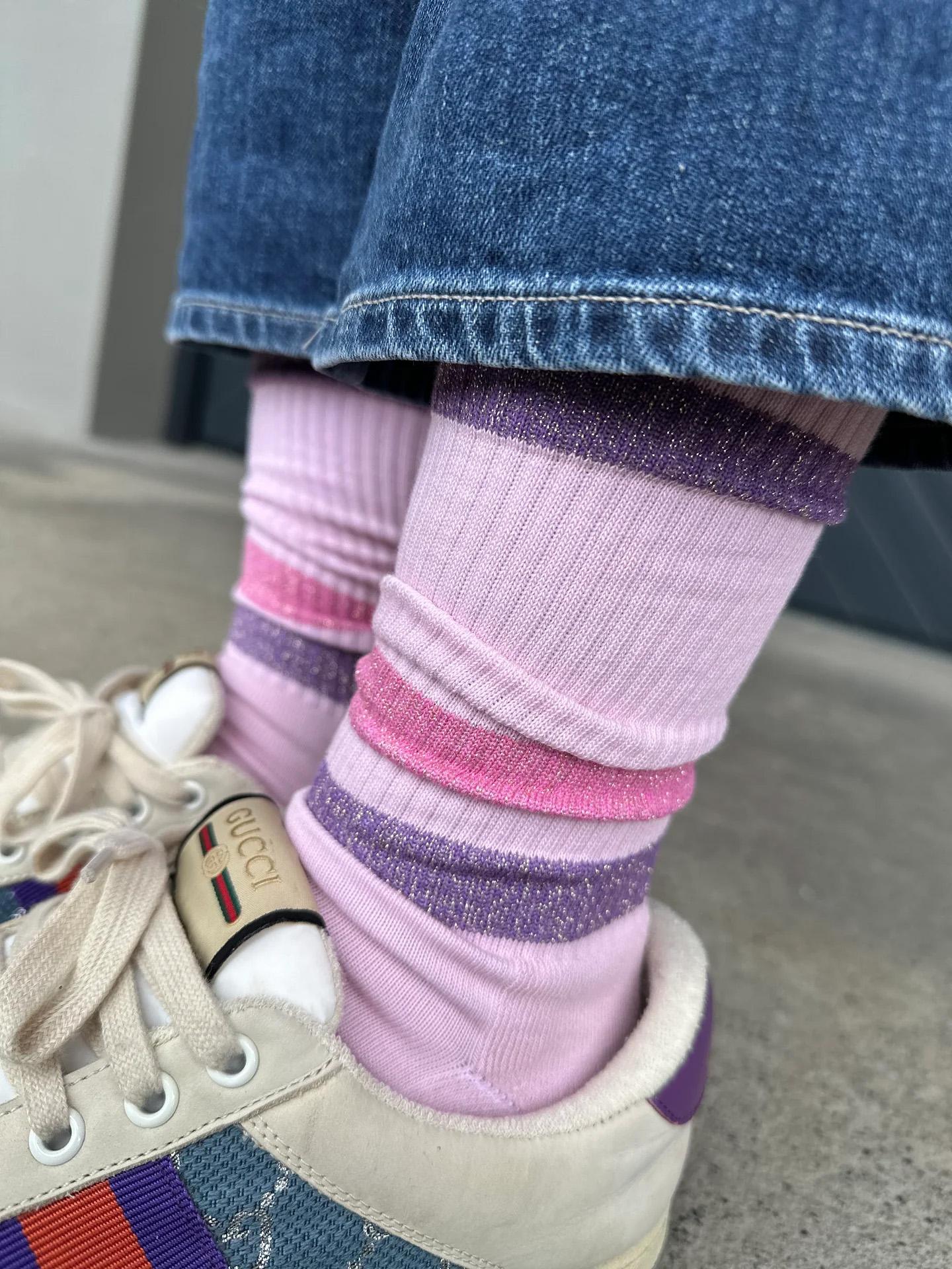Tennissocken NEW TENNIS GLITZI Rose - Lila - Barbie 36-38