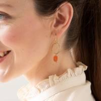 Ohrringe Graceful Karneol Gold