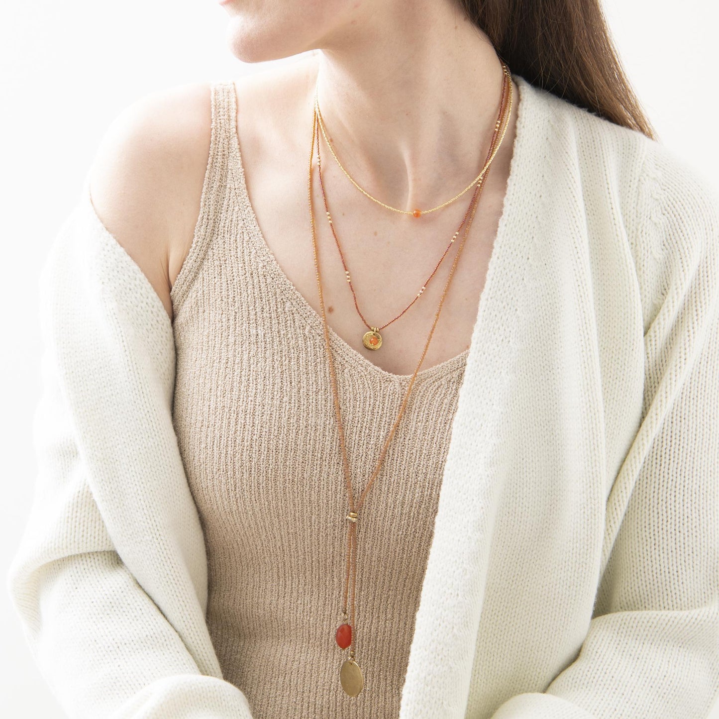 Kette Timeless Karneol Gold