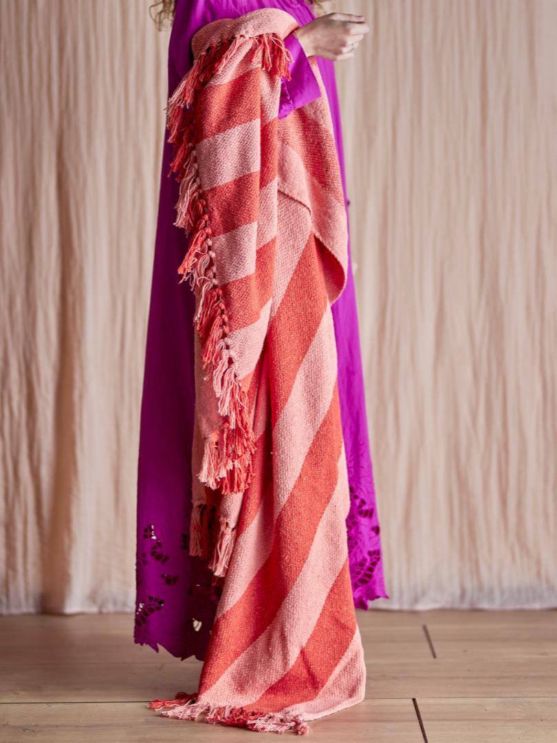 Decke aus recycelter Baumwolle Frello Orange