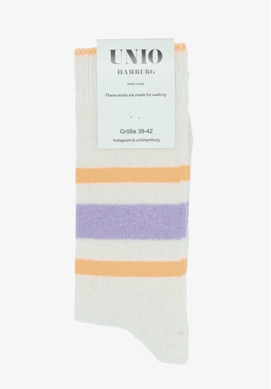 Tennissocken TORONTO CASHMERE White Orange Lavender sky 43-46