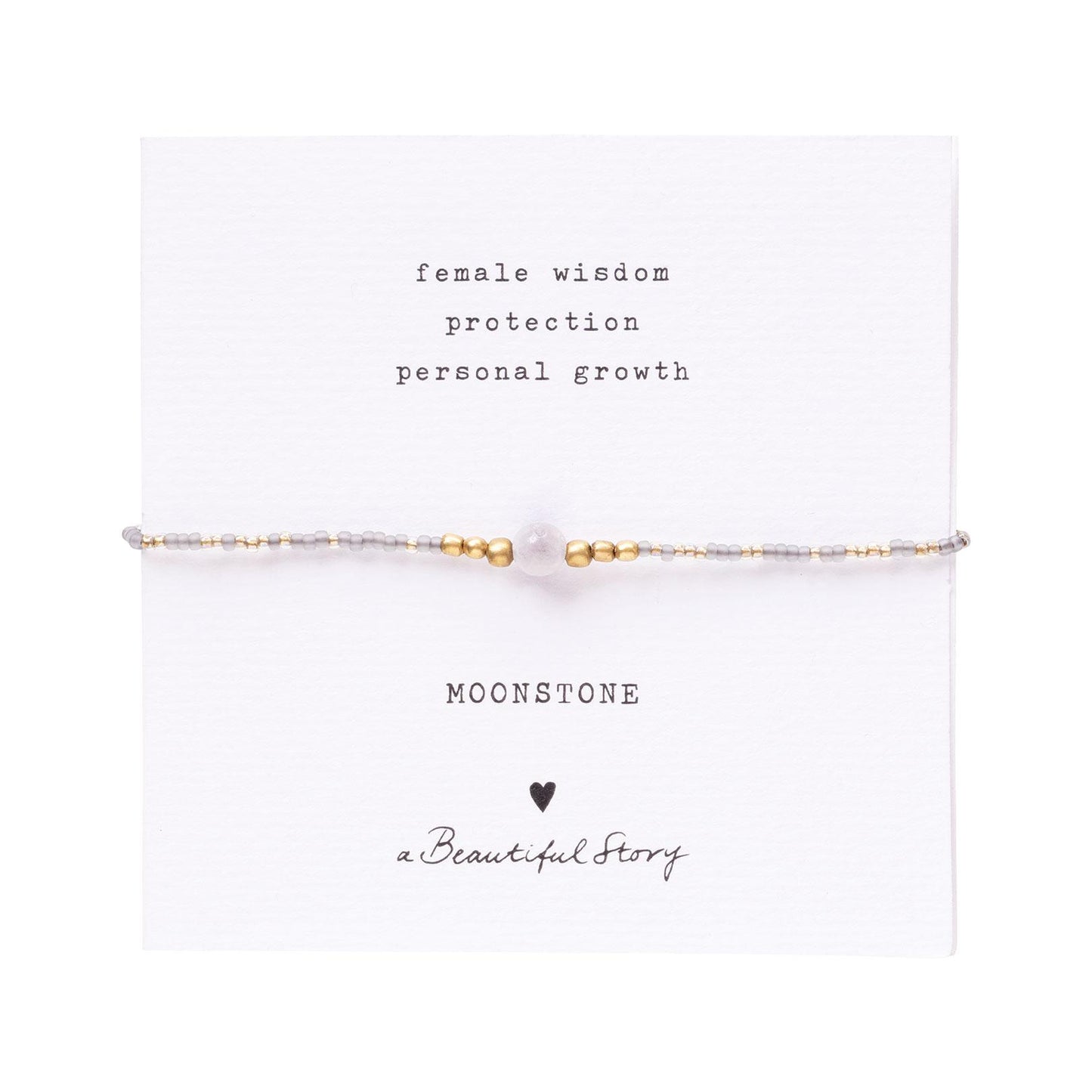 Armband Karte Iris Mondstein Gold