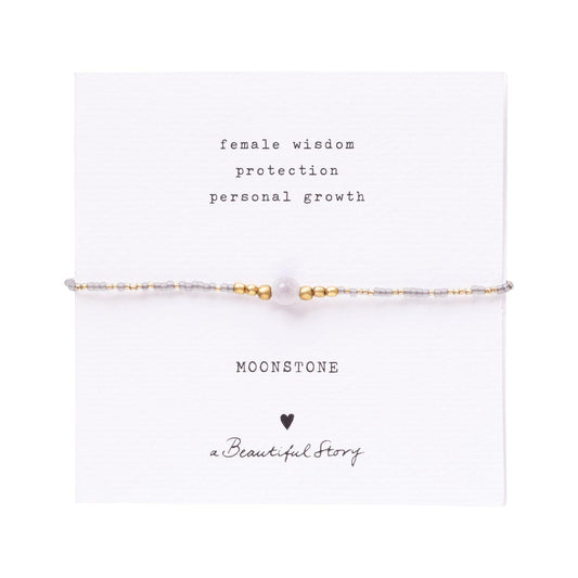 Armband Karte Iris Mondstein Gold