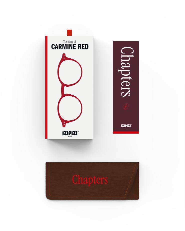 Lesebrille #D Carmine Red +1,50