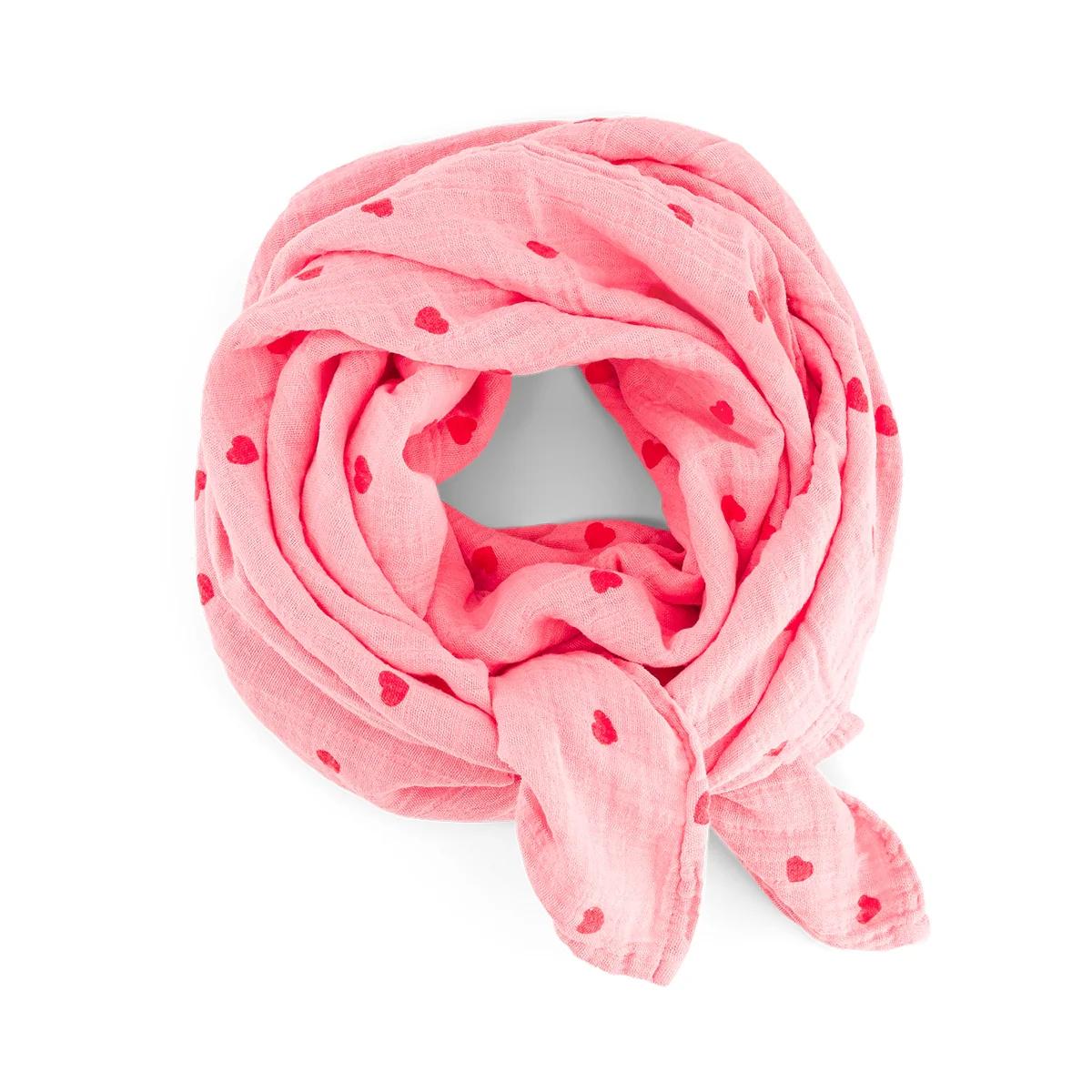 Wickeltuch Bianca Red Heart Pink 70x70