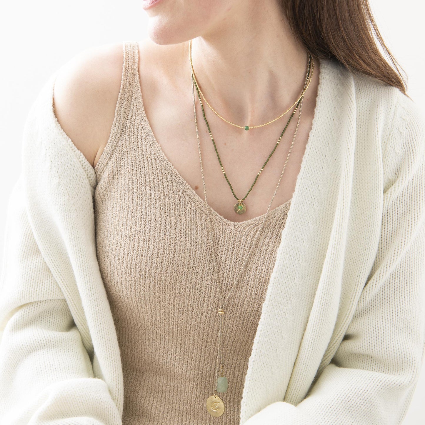 Kette Timeless Aventurine Gold