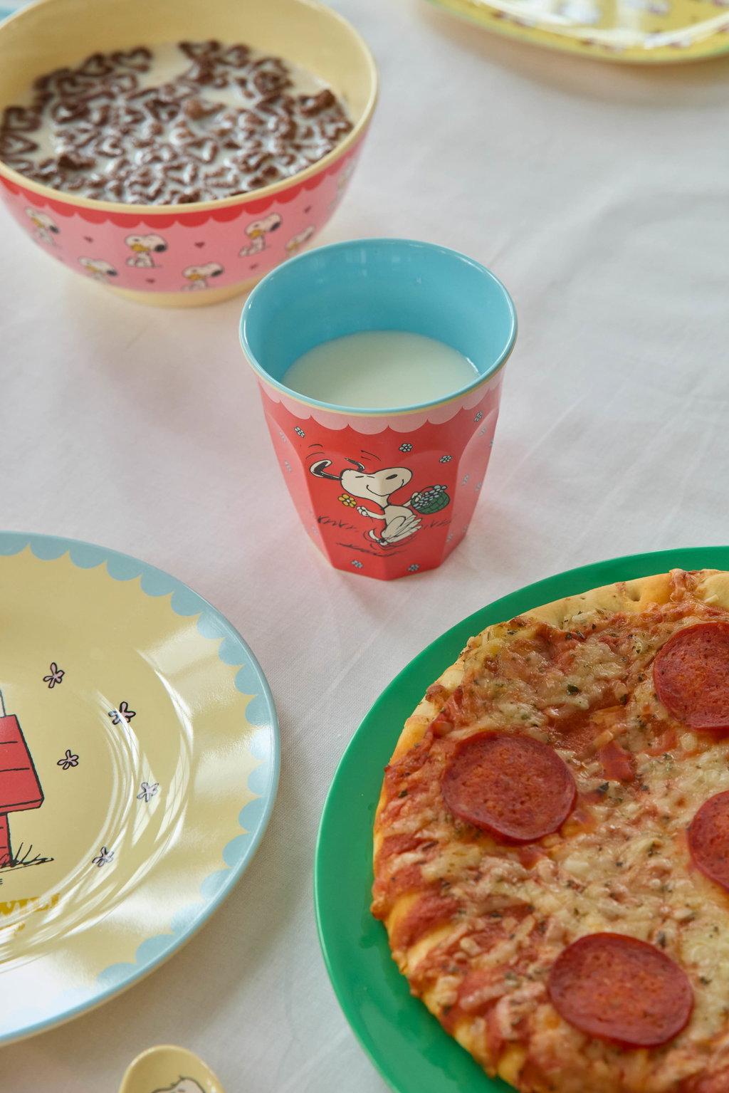 Melamin Becher Snoopy Rot