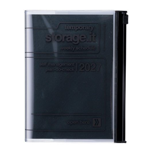 A6 Kalender 2027 STORAGE.IT, Schwarz