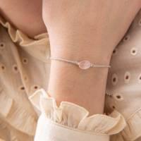 Armband Karte Gemstone Rosenquarz