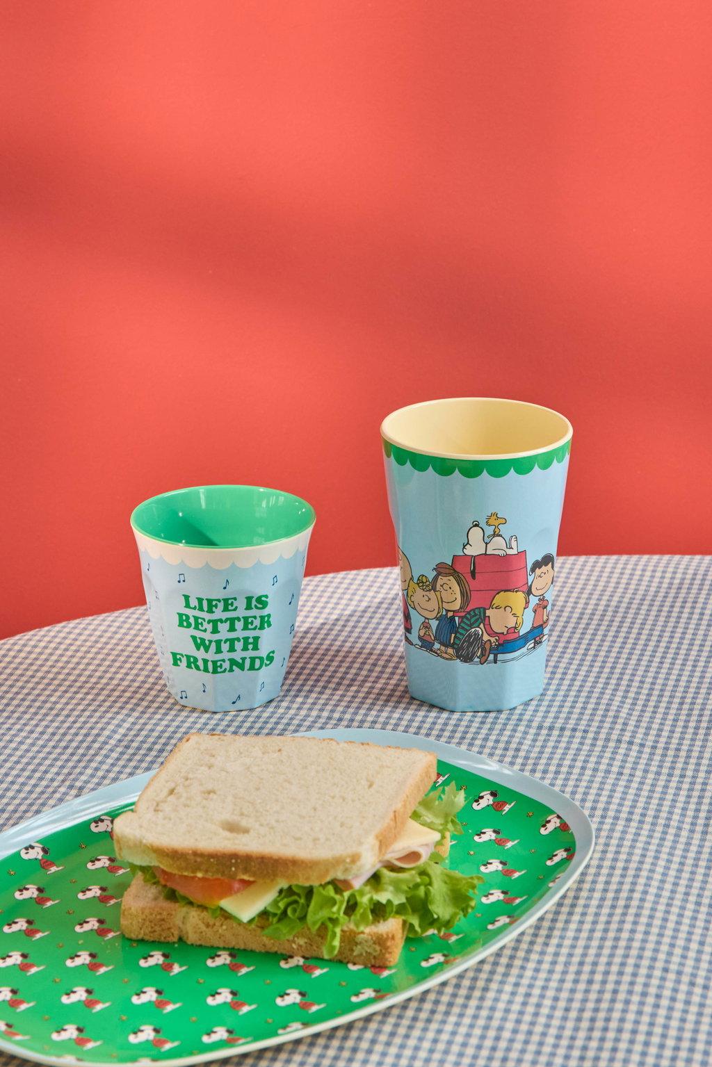 Melamin Latte Cup Snoopy Soft Blue
