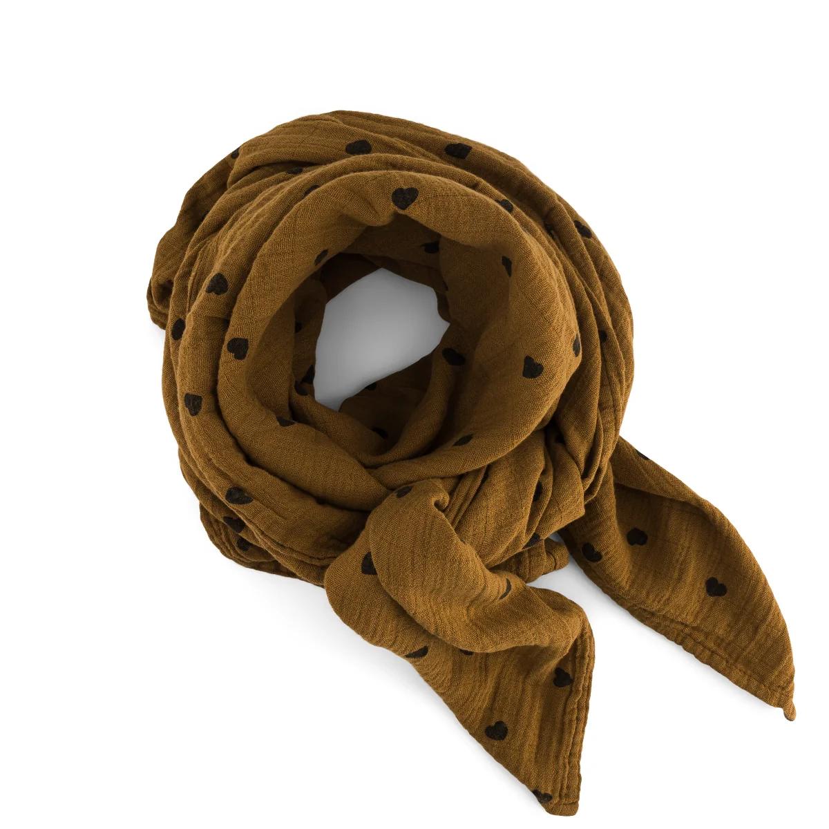 Wickeltuch Bianca Heart Cumin 70x70