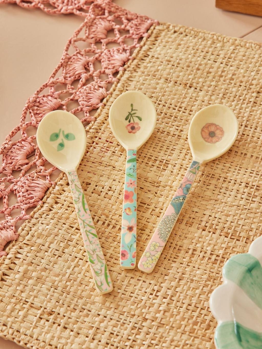 Melamin Kuchengabeln Flower Prints 3er set