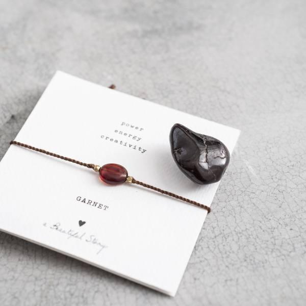 Armband Karte Gemstone Granat