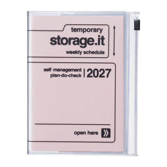 A6 Kalender 2027 STORAGE.IT, Pink