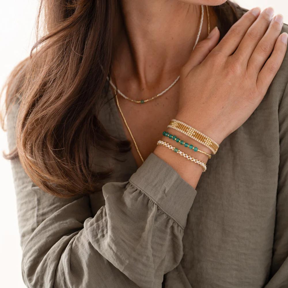 Armband PROUD Aventurin Gold