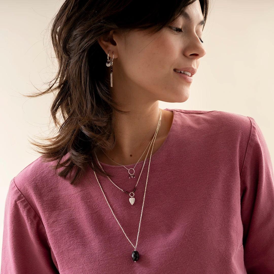 Kette Reliable Granat Silber