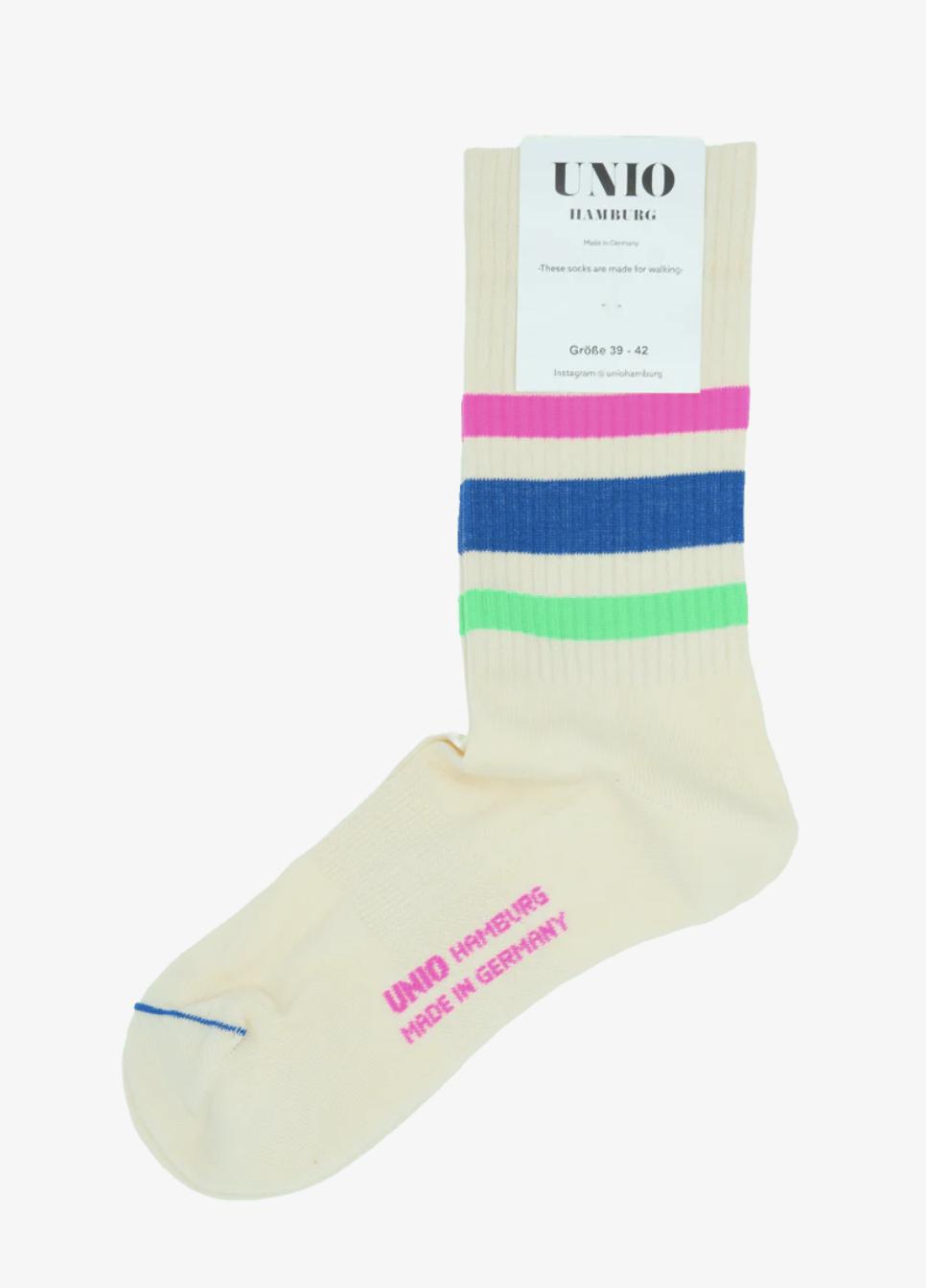 Tennissocken TORONTO Ecru, Neon Pink, Blue, Neon Green 36-38