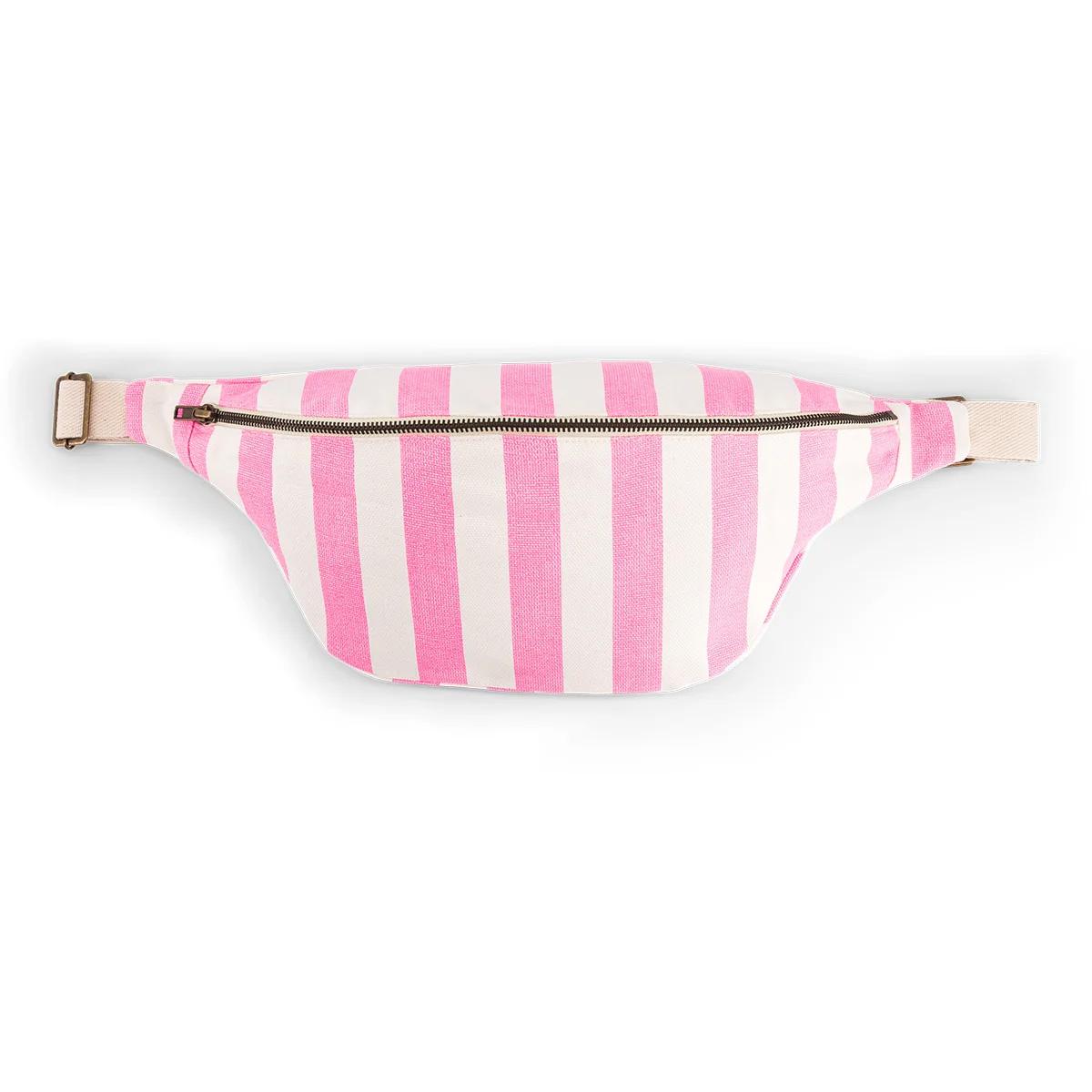 Hip Bag Stripes Neon Pink