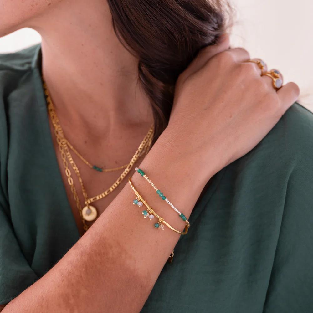 Armband SERENE Aventurin Gold