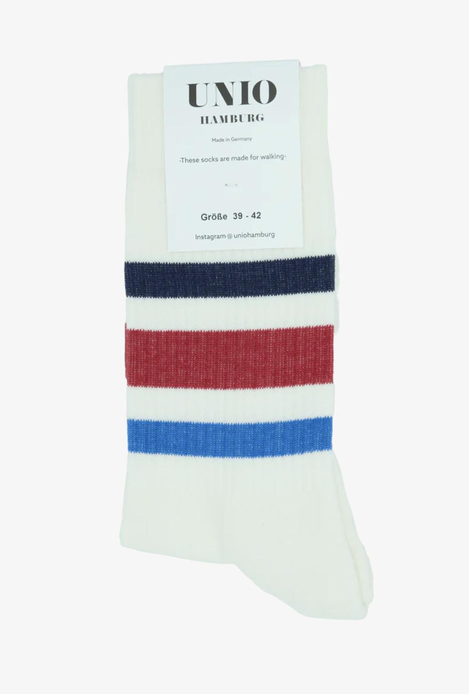 Tennissocken TORONTO Racing Ecru Blue Red 36-38