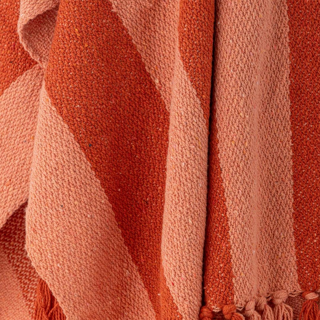 Decke aus recycelter Baumwolle Frello Orange