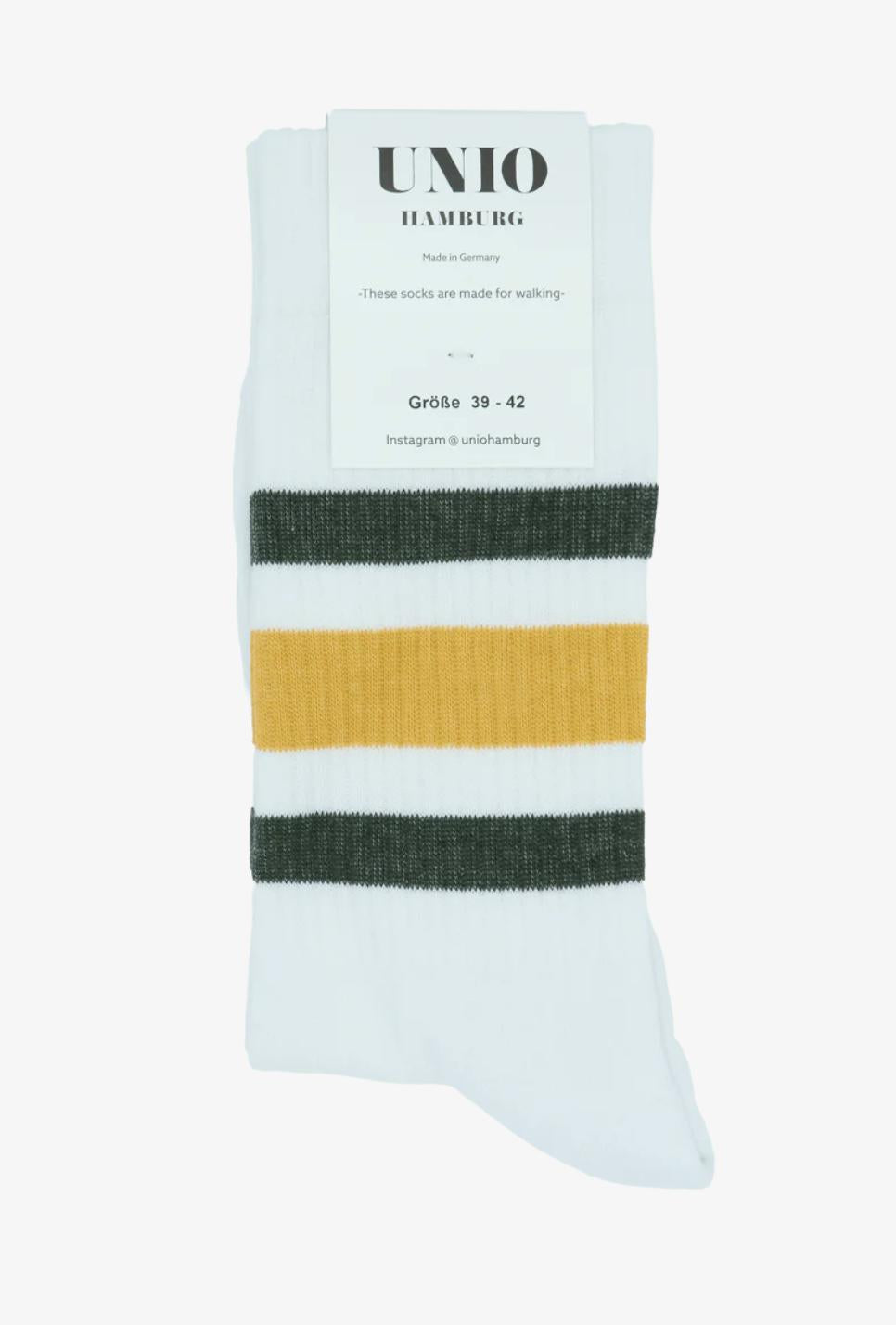 Tennissocken TORONTO Racing White Dark Green Yellow 36-38
