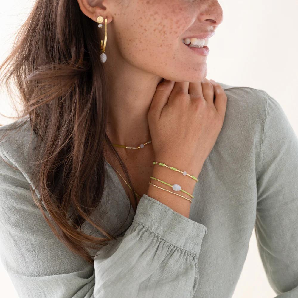 Armband SPLASH Mondstein Gold