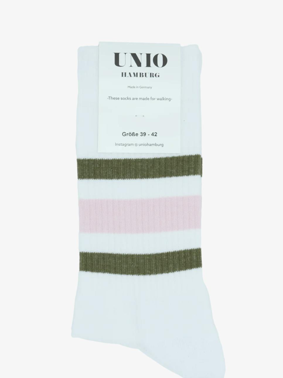 Tennissocken TORONTO White Dark green Rose 36-38