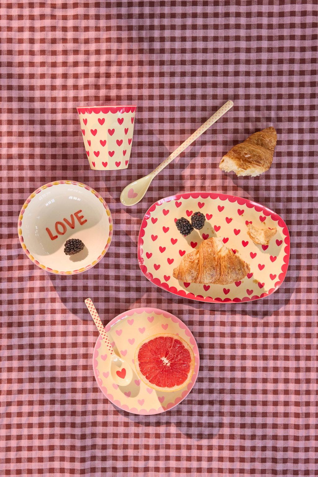 Kleiner Melamin Servierteller Favourite Hearts