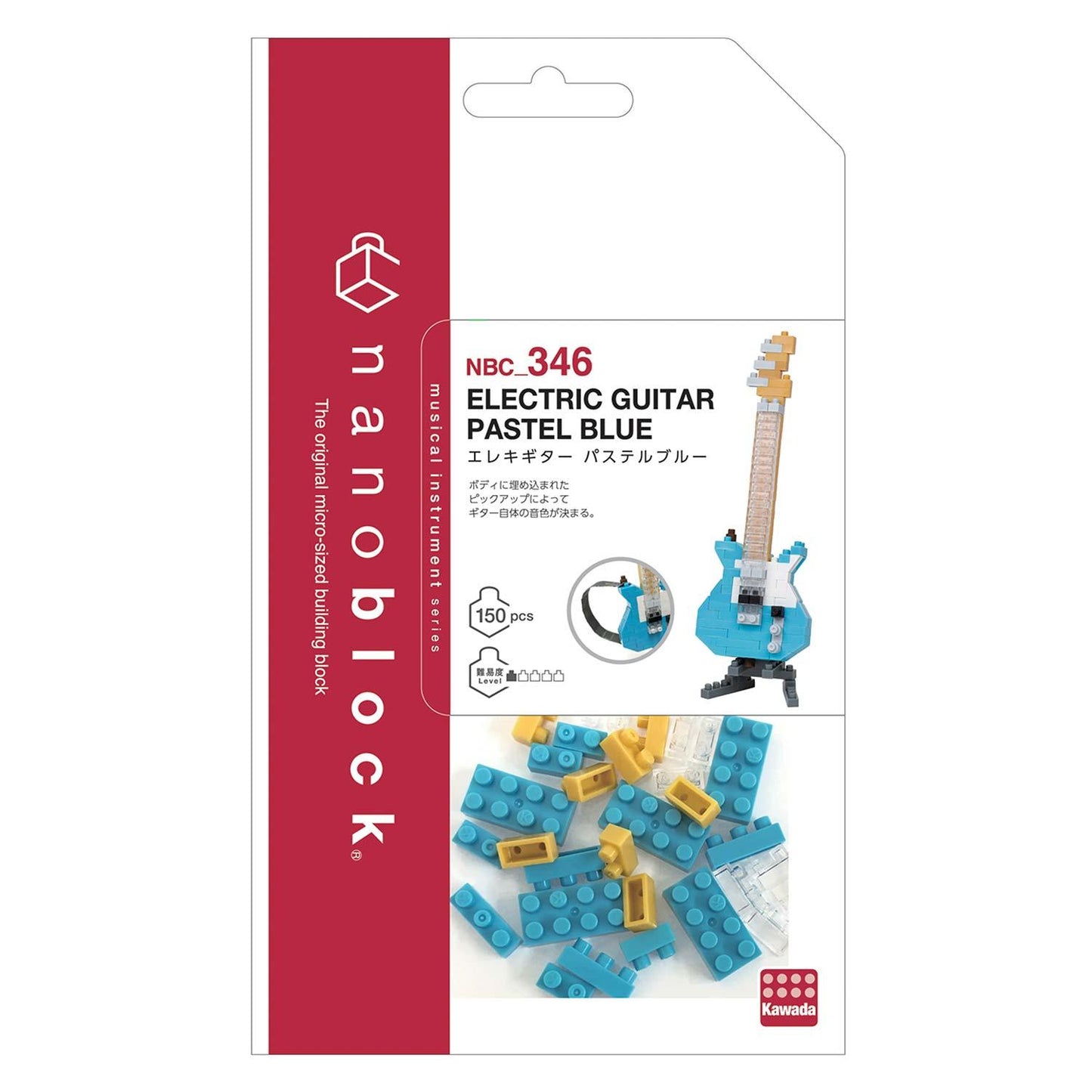 Mini Bausteine Nanoblock E-Gitarre Pastel Blue