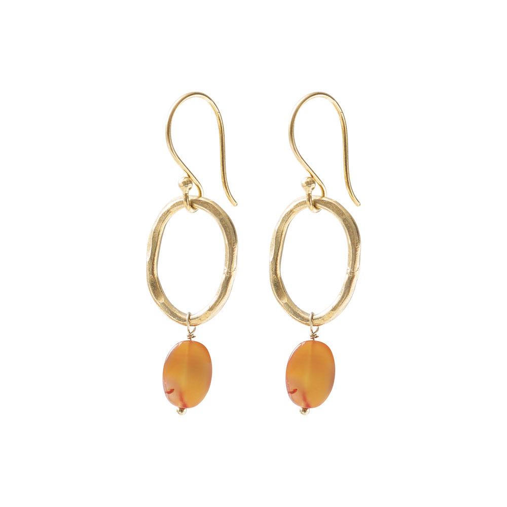 Ohrringe Graceful Karneol Gold
