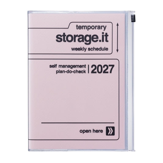 A5 Kalender 2027 STORAGE.IT, Pink