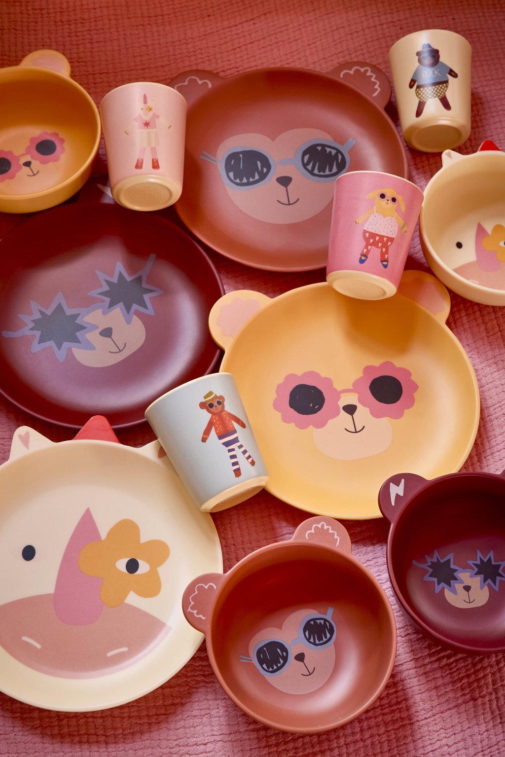 Melamin Kinderschale Dog, mattes Finish