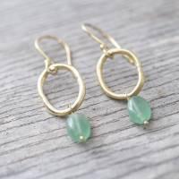 Ohrringe Graceful Aventurin Gold