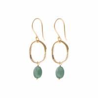 Ohrringe Graceful Aventurin Gold