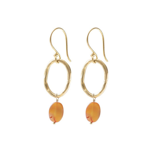 Ohrringe Graceful Karneol Gold