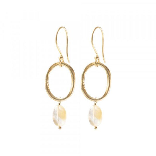 Ohrringe Graceful Citrin Gold