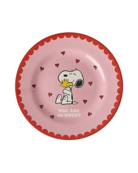 Melamin Teller Snoopy Pink
