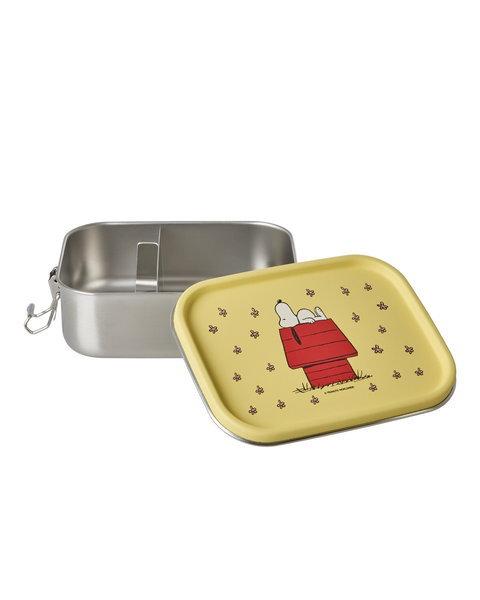 Edelstahl Brotdose Snoopy Gelb