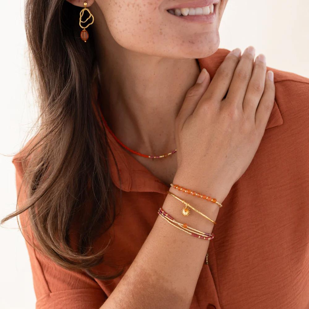 Armband PROUD Karneol Gold
