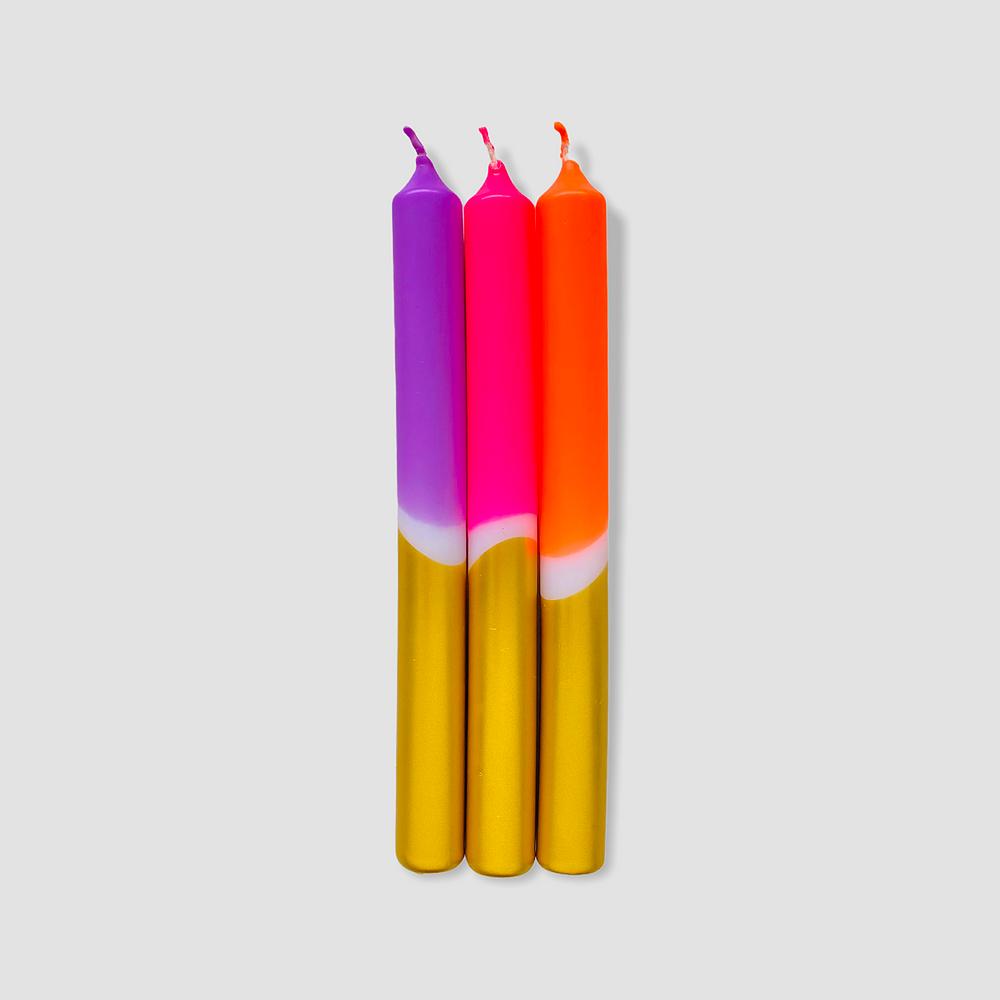 Kerzen Dip Dye XMAS Neon Holiday